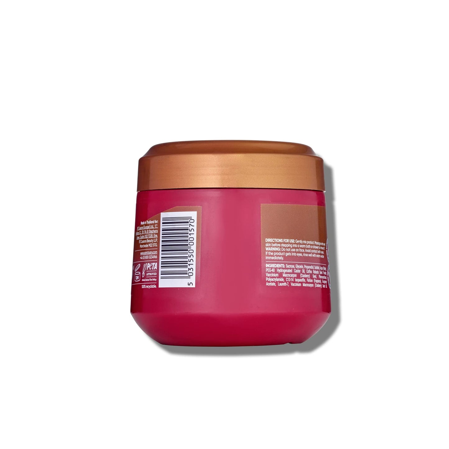 SANCTUARY Sanctuary Spa Ruby Oud Coffee Scrub, No Mineral Oil, Cruelty Free and Vegan Exfoliating Body Exfoliator, 300 ml, Red