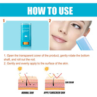 LEHYUKT Lnvisible Sunscreen Stick SPF 50 PA, Dry and Wet Skin Sunscreen Stick, Suitable for Face & Body, Waterproof and Sweat-Proof, Refreshing and Non-Sticky, Travel Sunscreens, Suitable for All Skin Types