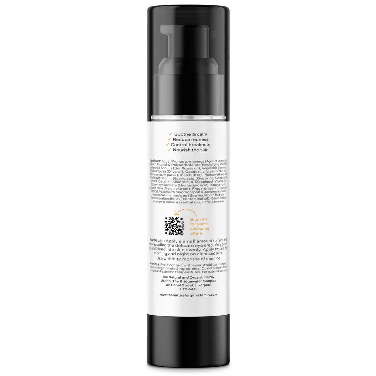 The Natural and Organic Family Face Cream for Pre Teens & Teens - Organic Face Moisturizer for Dry Skin - Soothing Facial Cream with Tea Tree Moisturizer - Daily Face Moisturizer for Acne Prone Skin - Hyaluronic Acid Moisturizer