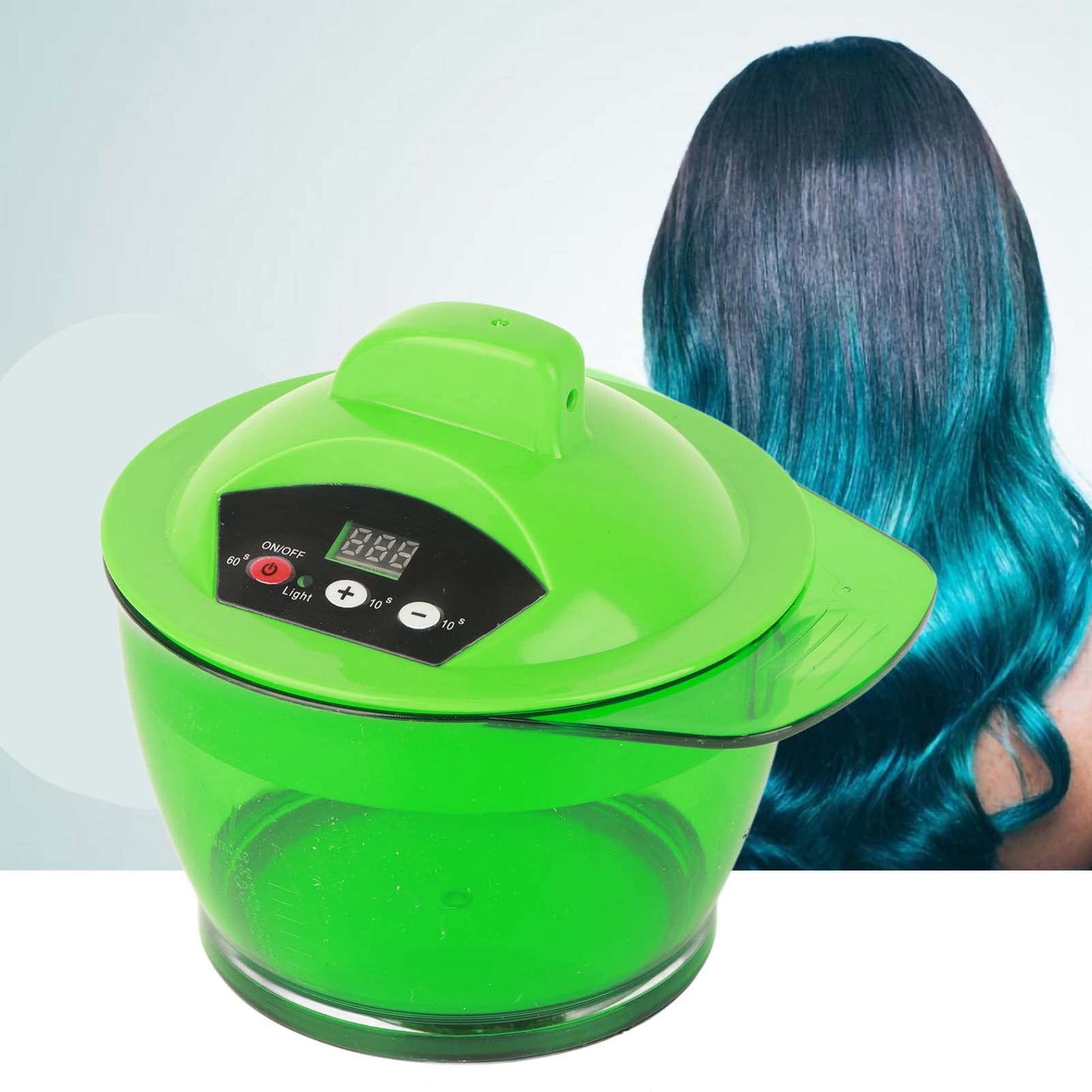 Generic 3 Colors Electric Mixer, Electric Hair Coloring Bowl,Mixer,with Removable Fan Blade Fast and Even Mixing Time Saving Convenient Operation Perfect Saturation Stable Perf (Green)