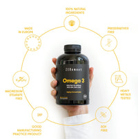 Omega 3 Fish Oil 2000mg, 700mg EPA, 500mg DHA per Daily Serving | 200 High Strength Capsules (3 Month Supply) | Supports Normal Heart Function, Brain and Eye Health | Contaminant Free | Zenement