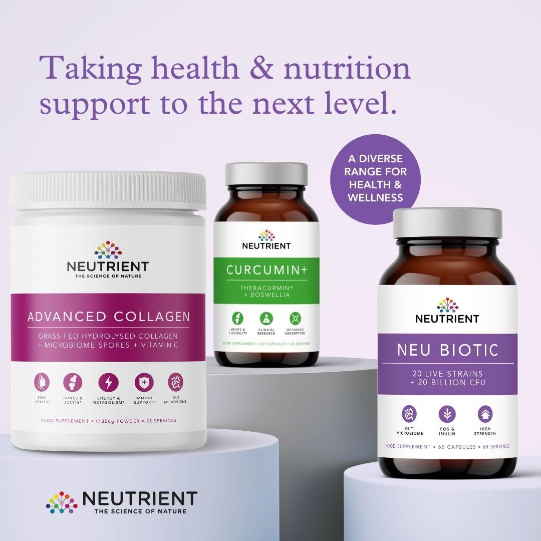 Neutrient the science of nature Neutrient Neu Biotic Probiotic Gut Health Supplements – 20 Billion High Strength Friendly Bacteria – 60 Capsules