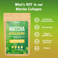 OZUNA NUTRITION Matcha Collagen Powder with L-Theanine & Natural Caffeine | Gluten & Dairy Free | Matcha Green Tea with Collagen Peptides, 200g