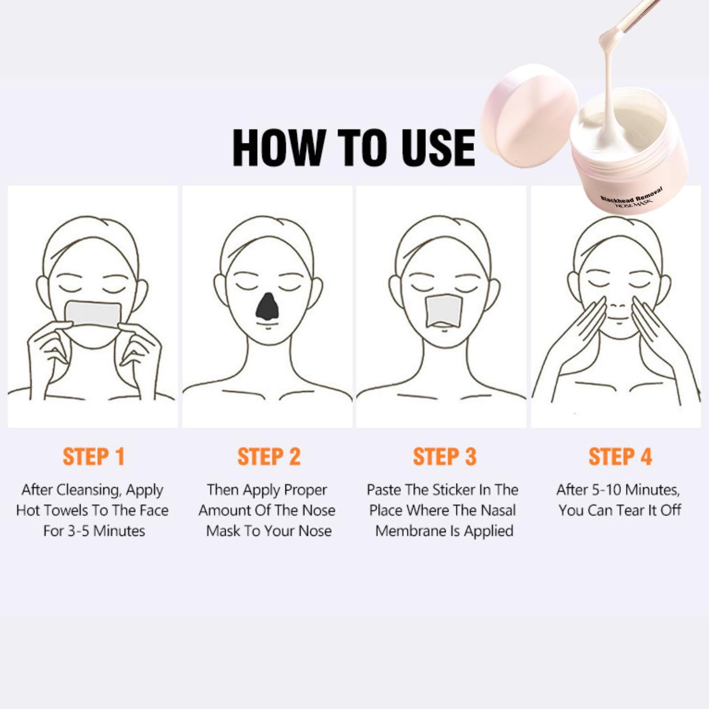 ISBEAUSOLS Blackhead Remover Mask-Salicylic Acid Nose Strips-Black Head Remover for Face-Nose Pore Strips for Remove Blackheads,Acne and Pores-60Pcs Nose Patches-Gentle Pore Strips with Vitamine C