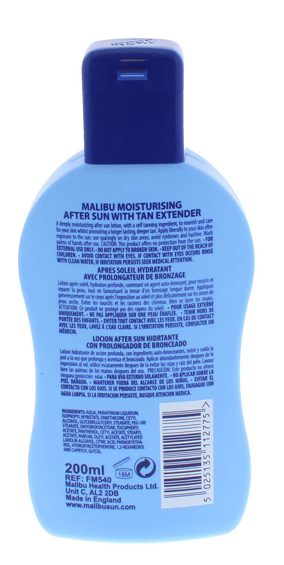 Malibu Sun After Sun Care, Moisturising Lotion with Tan Extender, Original, 200ml
