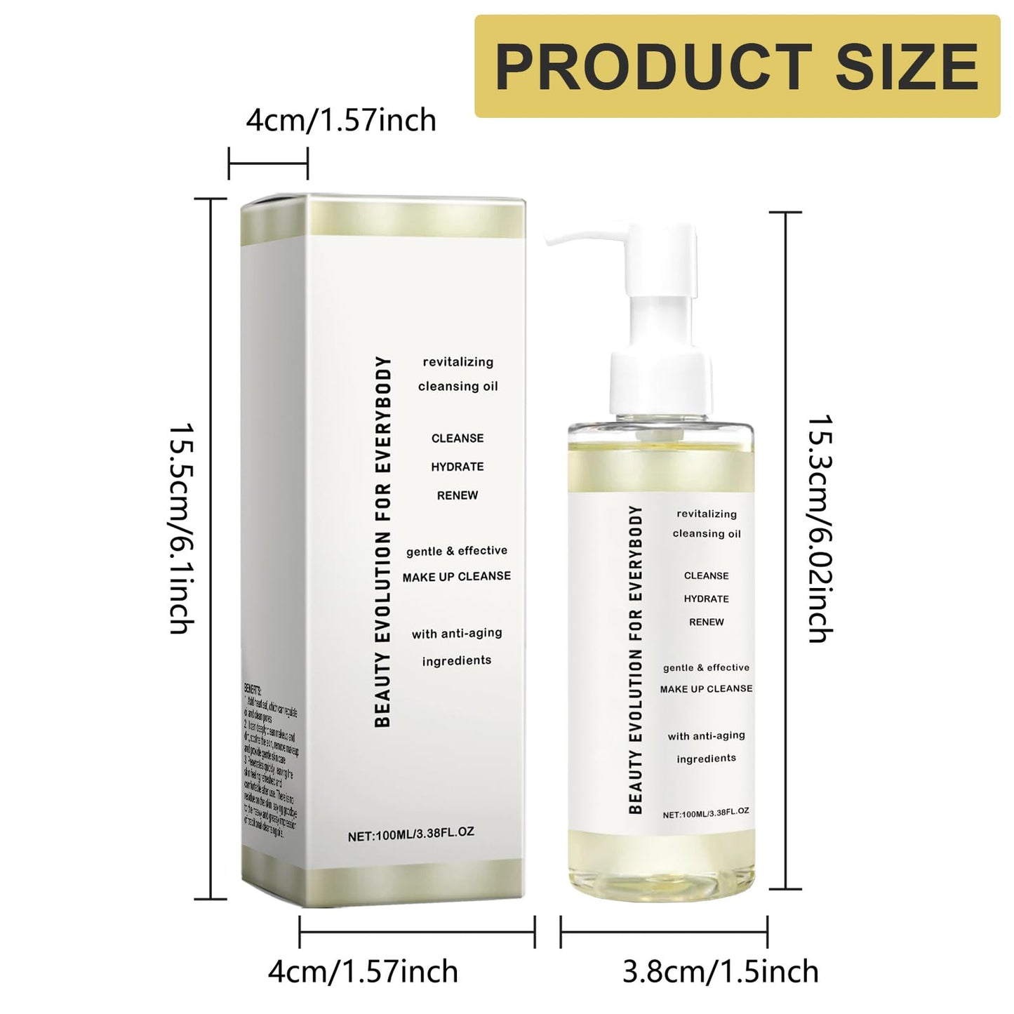 Benaewa Cleansing Oil, Pore Control Oil Cleanser, Moisturizing Refreshing for Daily Makeup Blackheads Removal