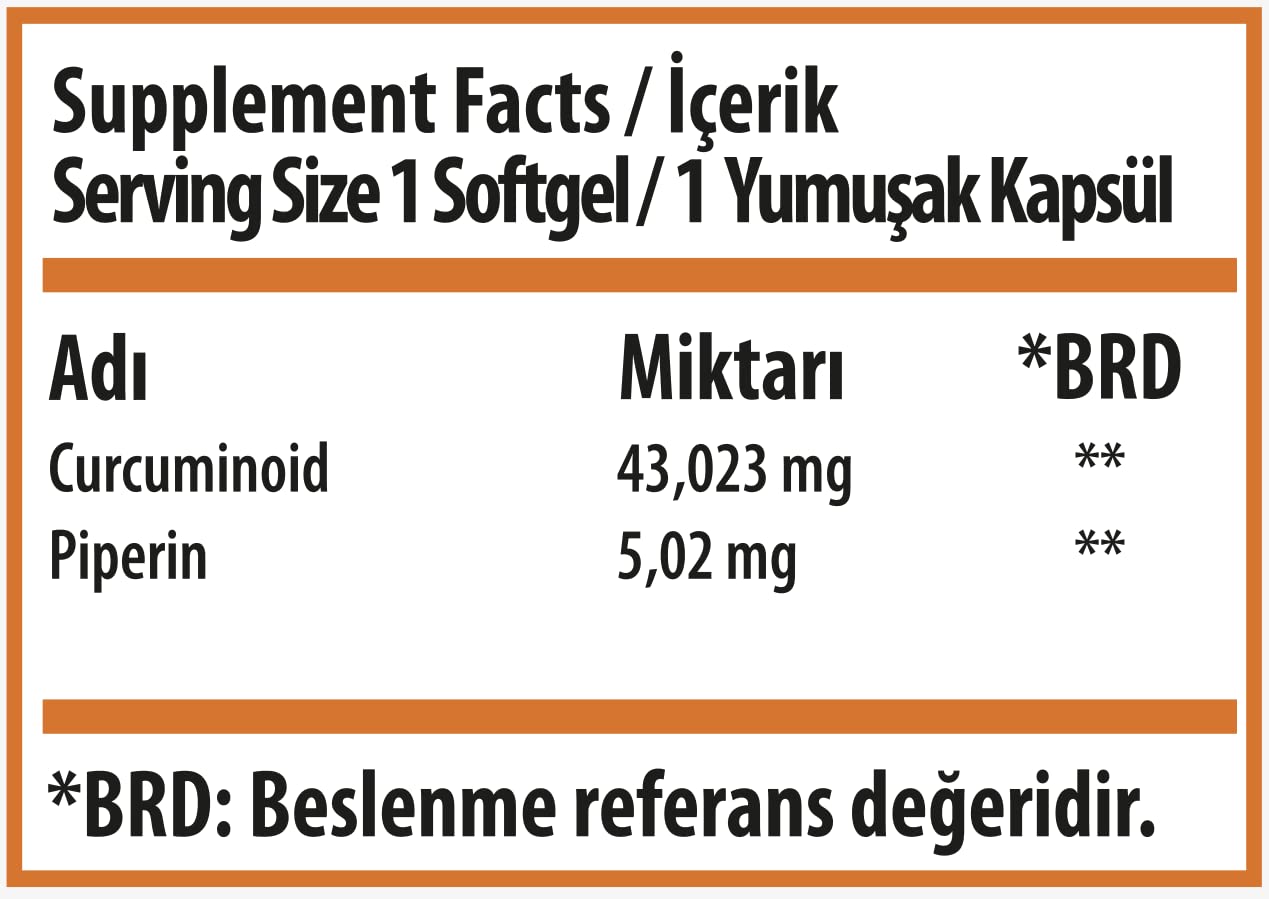 Swiss Bork SWISS BORK Turmeric Curcumin Supplement 43023mg** – The Golden Wonder Compound for Health and Wellness (30 Soft Gels) – A Comprehensive Exploration of its Versatile Therapeutic Applications (Halal)