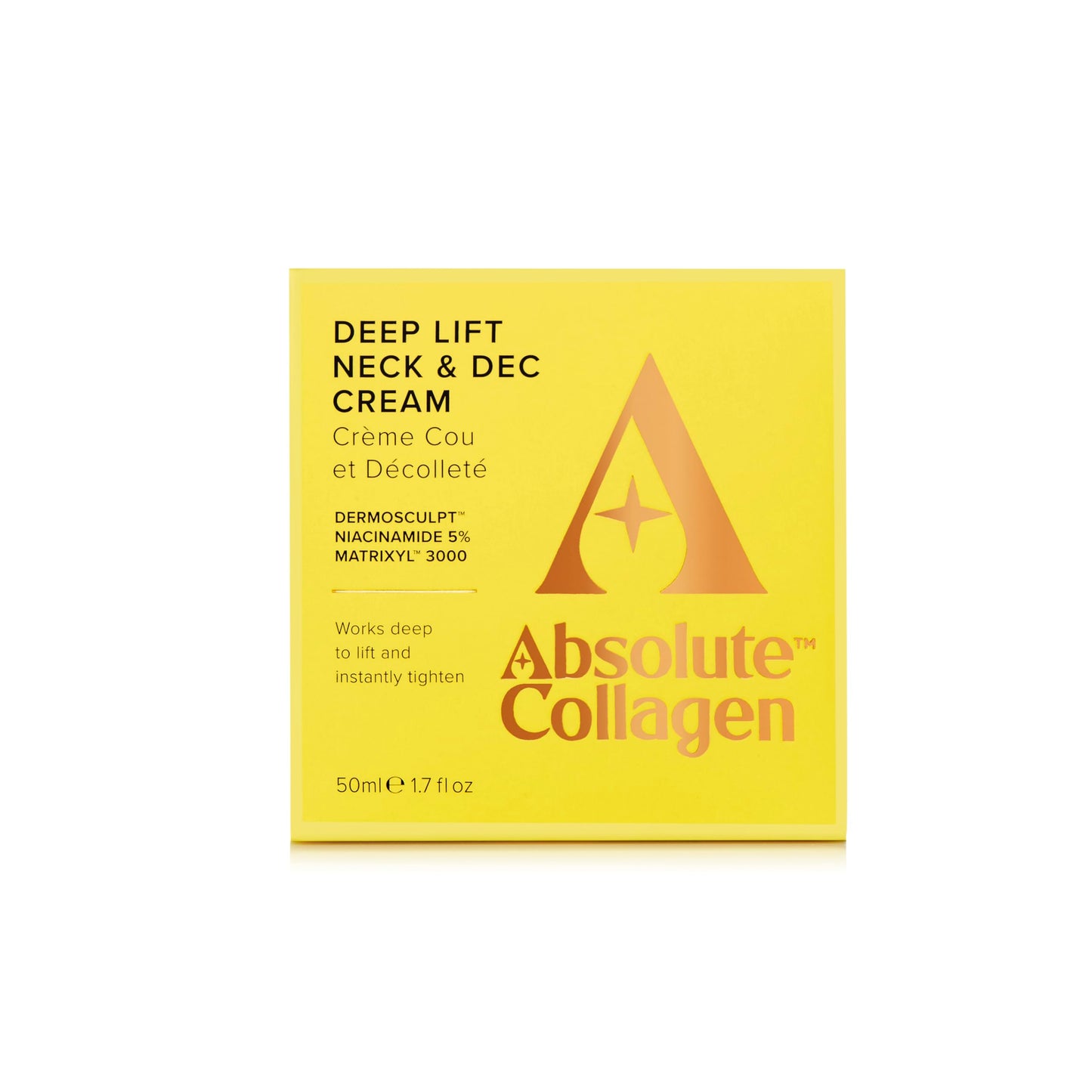 Absolute Collagen Deep Lift Neck & Decollete Cream 50ml - Collagen Boosting Anti-Ageing Formula - Visibly Reduces Appearance of Fine Lines and Wrinkles - Smoother, Firmer & Sculpted Skin