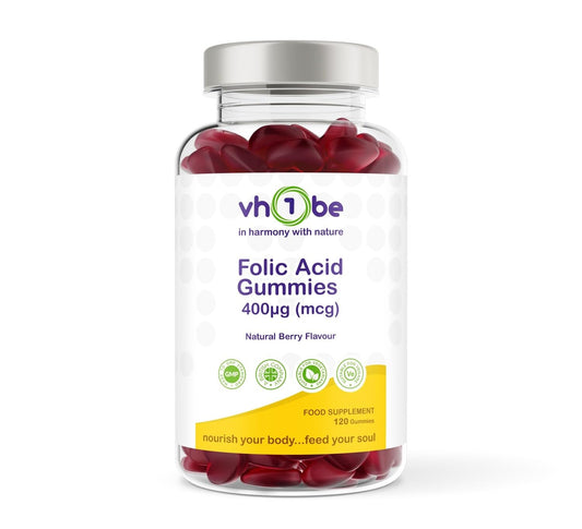 vh1be Folic Acid 400μg - 120 Natural Berry Flavour Gummies