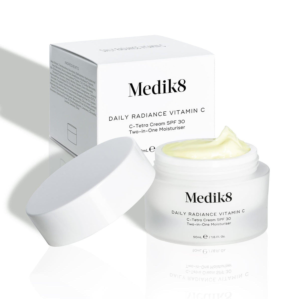 Medik8 Daily Radiance Vitamin C - 2-in-1 SPF & Face Moisturiser - C-Tetra Cream SPF 30 - Shields Skin Against Premature Signs of Ageing - 50ml