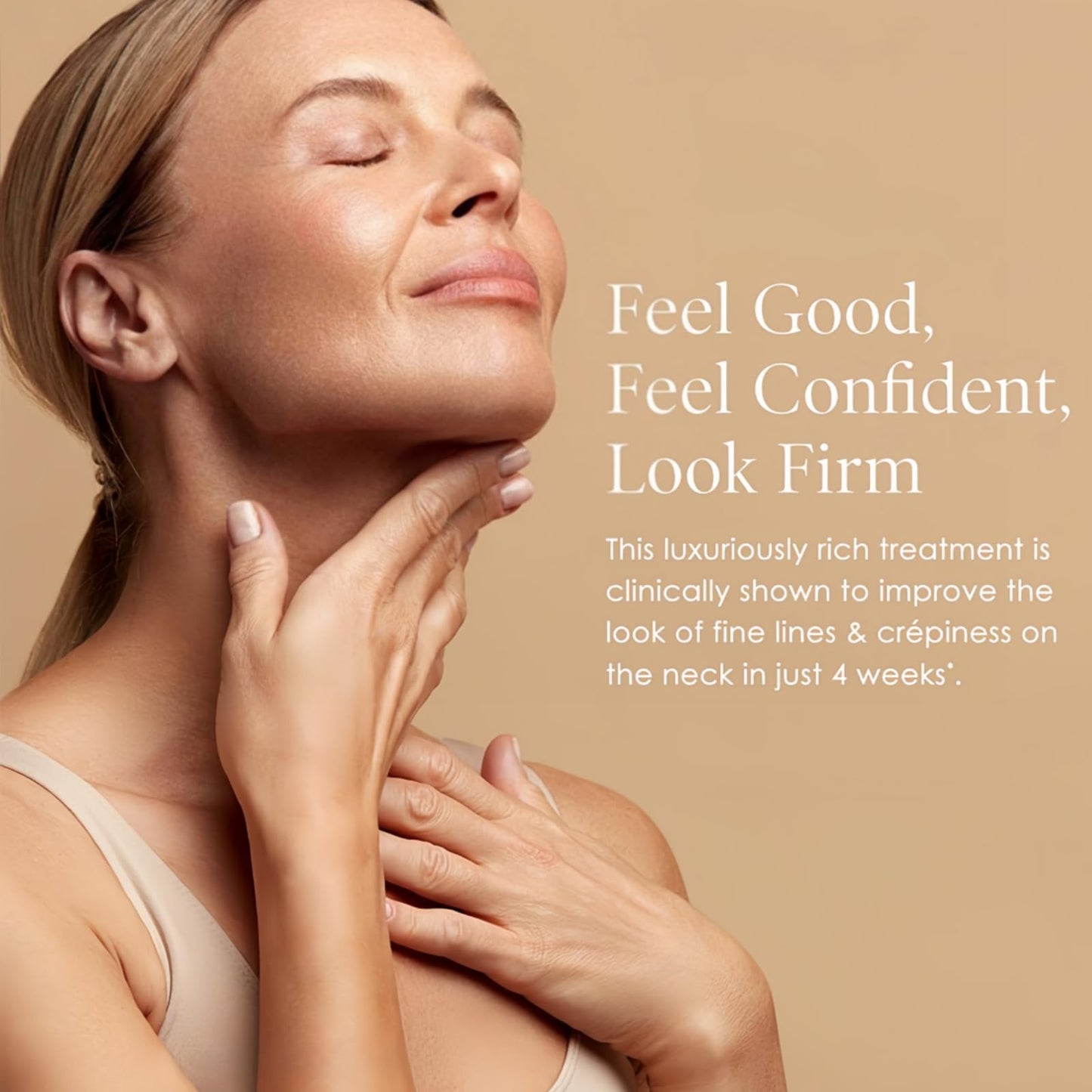 OunTechGlory AH-8 Firming Neck Cream with Hexapeptide for Tightening, Lifting, and Reducing the Appearance of Wrinkles, Fine Lines, and Double Chin - Contains Double Roller for Firming and Lifting Skin
