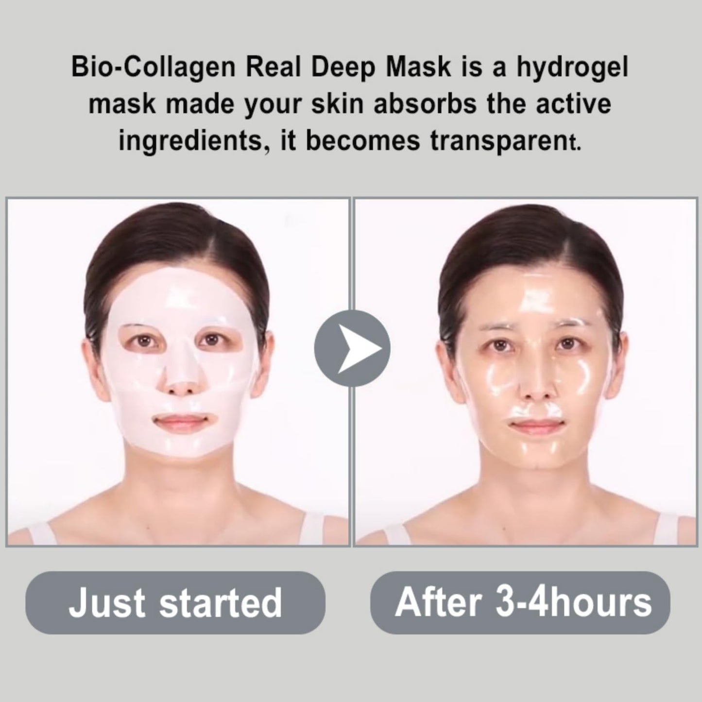 Grospe 4 Pcs Deep Collagen Anti Wrinkle Lifting Mask Deep Collagen Overnight Mask Bio-Collagen Face Mask Overnight Firming Moisturising Hydrating Collagen Mask
