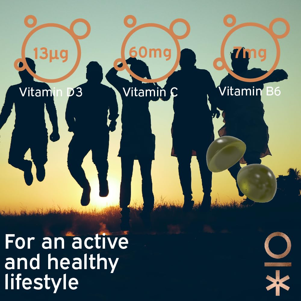Nutriburst - NutriGreens Multipack - 22 Fruits + Vegetables + Herbs + Mushrooms + Live Bacteria Cultures - Boosted with Vitamins: Zinc, VIT C, D3, B5, B6, B12-3 Month Supply - Suitable for Vegans