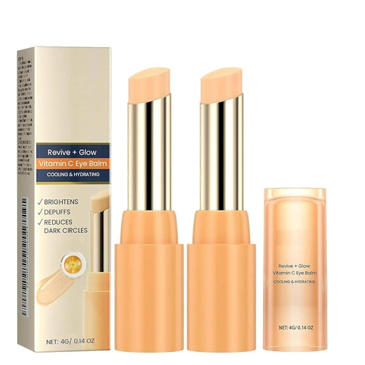 BloomBelle Vitamin C Eye Cream Stick, Revive + Glow Eye Balm, Under Eye Cream Dark Circles, Anti Aging for Puffiness and Bags Reduces Fine Lines, Cooling & Hydrating Skincare (2)