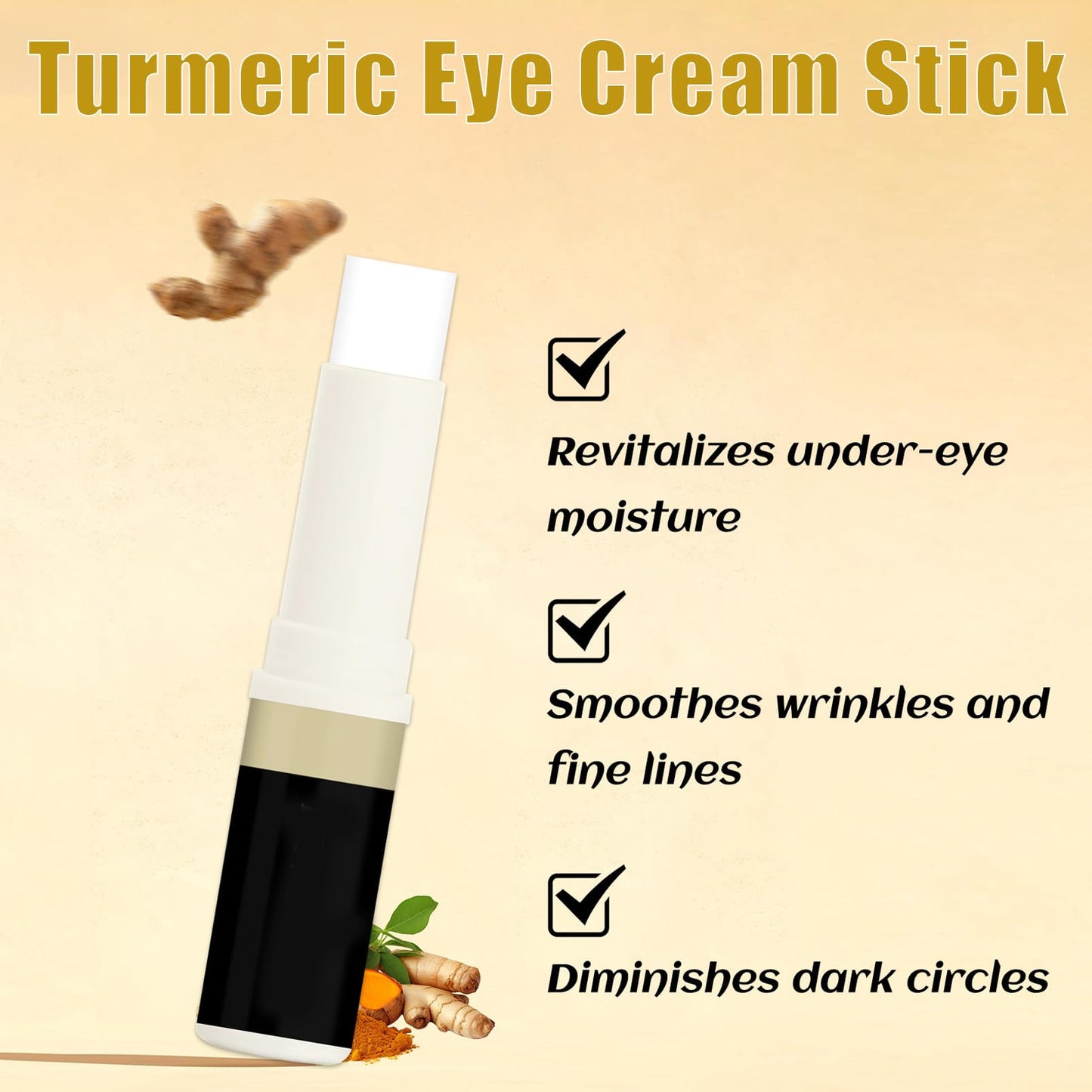 MEITREND Under Eye Bags Cream,2PCS Eye Bags Within Minutes,Instant Firming Eye Cream for Wrinkle,Turmeric Retinol Eye Cream Stick,Anti Aging Eye Cream Stick,Reduce Dark Circle and Puffy Eye,Hydrating Eye Serum