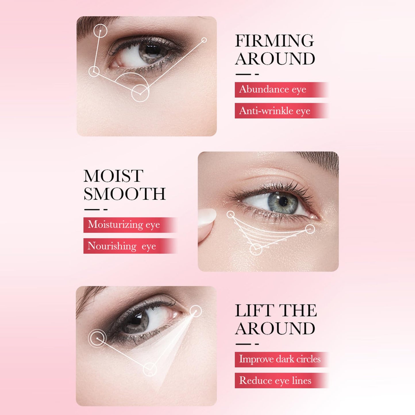 Pomegranate Collagen Pomegranate & Collagen Eye Mask - Intensive Anti-Ageing Eye Mask Firming Moisturiser for Wrinkle Free - Reduces Bags & Provides 72 Hours Long-Term Moisture