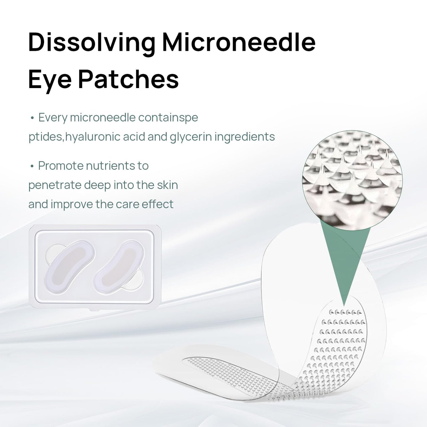 COWANIEE 6 Pcs Hyaluronic Microneedle Patches,Anti Wrinkle Patches for Puffy Eyes Bags Under Eyes