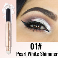 Erinde Shimmer Eyeshadow Stick, Single Eyeshadow, Glitter Eyeshadow Pencil Crayon, White Cream Eyeshadow Stick Pencil, Pearlescent Sleeper Eye Shadow for Eye Makeup 01#