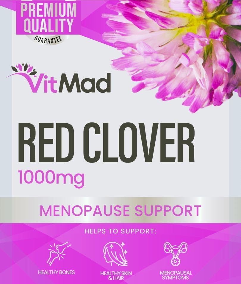 Vitmad Red Clover Extract 1000mg 180 Tablets - Menopause Health Support