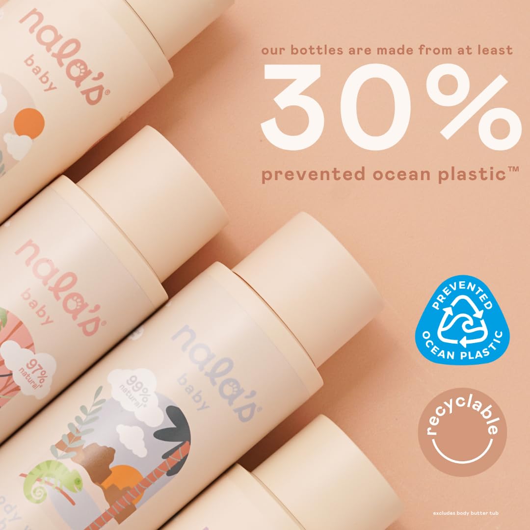 Nala's Baby Body Wash & Shampoo | Award-winning | 99% Natural | Dermatologically-tested and Paediatrician-approved | Tear-Free | Vanilla scent | Oats, chamomile & hibiscus | Vegan | 400ml | Nalas Baby