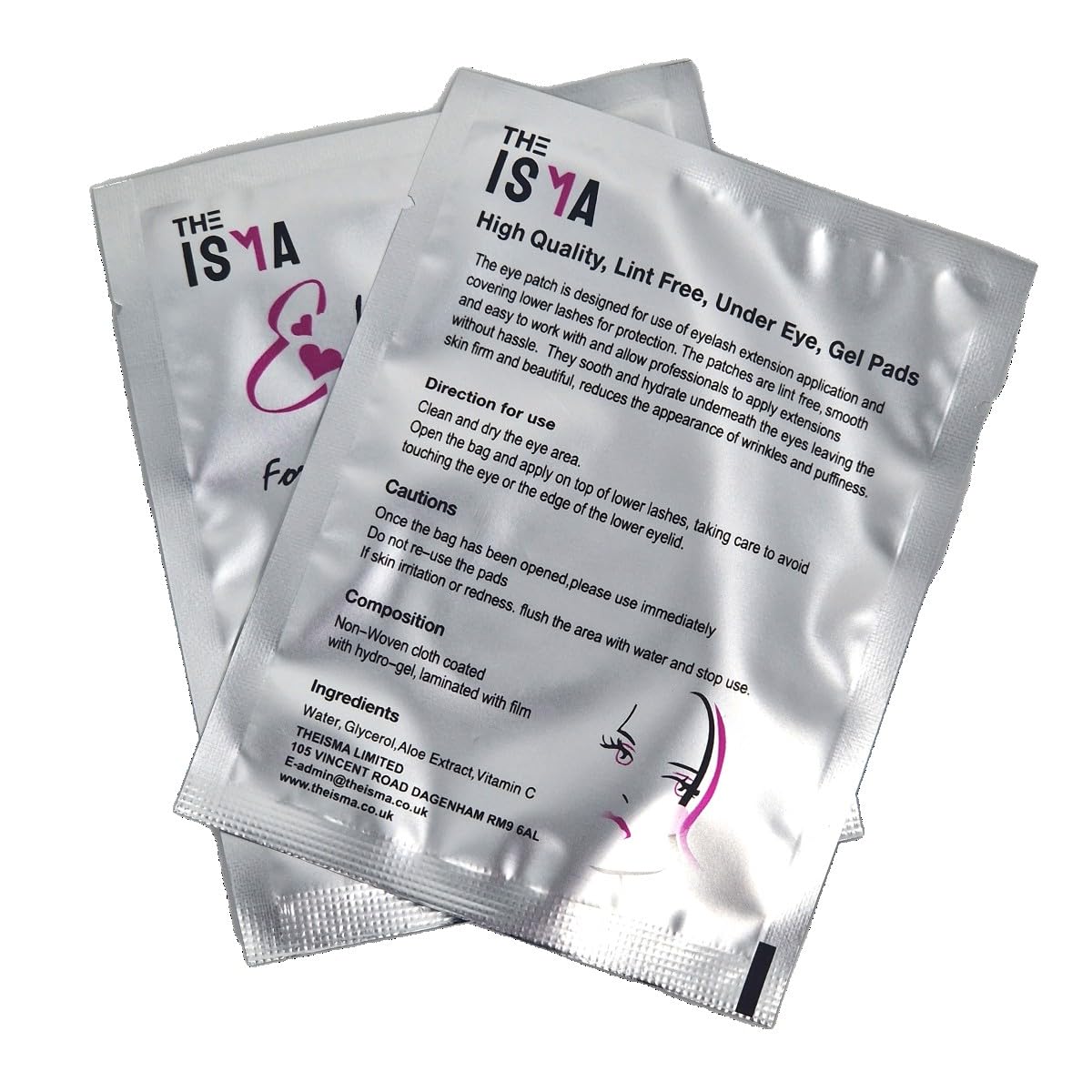 Eye Gel Pads, Lint Free Eyelash Patches, 50 Pairs of Eyelash Extension Under Eye Gel Pads Lint Free Under Eye Patches Eye Mask Beauty Tools Higher Quality products by THE ISMA
