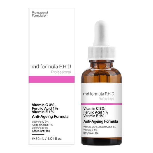 skinChemists MD - Anti-Ageing Serum Vitamin C 3%, Ferulic Acid 1%, Vitamin E 1% 30ml