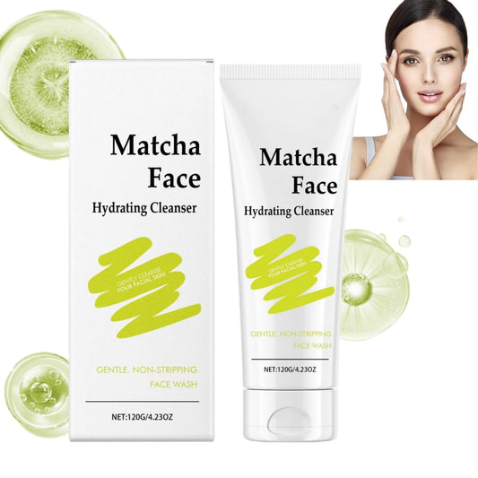 QinZiEn Matcha Hemp Hydrating Cleanser,Gentle Face Wash,Natural Face Wash,Face Moisturiser Cleanser,Exfoliating Fac/e Wa/sh,Fac/e Was/h Women and Men,Face Wa/sh for Dry Skin,Skin Care for All Skin Types