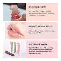 Summer Special Lip Butter Balm,Hydrating & Nourishing Lip Gloss,Conditioning Lip Mask and Lip Balm for Instant Moisture,Non-Greasy Soothes Dry Lip Care Oil,Lightweight Summer SPF Lip Balm (2pcs)