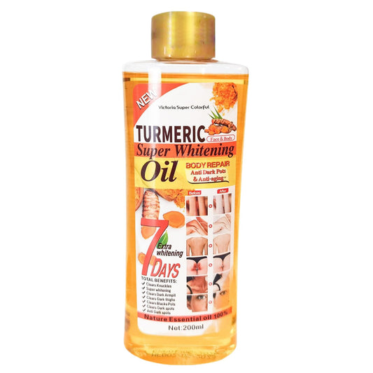 DOOCECIY 200 ML Turmeric Massage Oil, Brightening Moisturizing Turmeric Oil for Relieve Discomfort Promote Blood Circulation