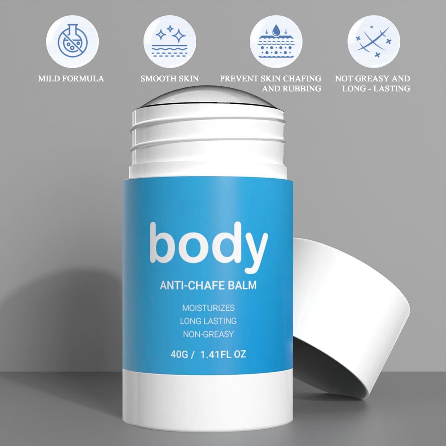 Maggikey 2Pcs Anti-Chafe Stick - Sweat & Water Proof Balm For Friction - Long-Lasting Protection - Prevent Sports Chafing - Anti-Friction Cream For Active Lifestyles