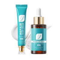 Jinjiar Scar Removal Set with Repair Scar Cream & Serum,Scar Removal Cream,Scar Treatment,Advanced Scar Gel for Old and New Scars,Scar Crea-m After Surgery,S-car Healing Cre-am,Acne Sc-ar Treatment,Scar Away