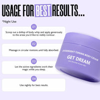 ISBEAUSOLS Overnight Toning Whip - Skin Tightening Cream For Face & Body - Firming Cream for Loose Skin - Overnight Toning Whip Body Lotion - Skin Firming Body Cream For Women - Skin Elasticity