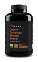 Organic Cordyceps Sinensis, 180 Capsules (6-Month Supply) | Mushroom Extract Powder Supplement | 650mg of Authentic CS-4 Extract, 40% bioactive Polysaccharides | Vegan, No Additives | Zenement