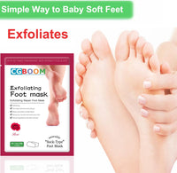 HOKIAMCN 3 Pairs Foot Peel Mask,Foot Exfoliating Mask Socks Calluses Remover Dead Skin, Moisturizing Feet Peeling Mask for Dry Skin,Cracked Heels,Foot SPA Socks for Women and Men (Rose Extract)