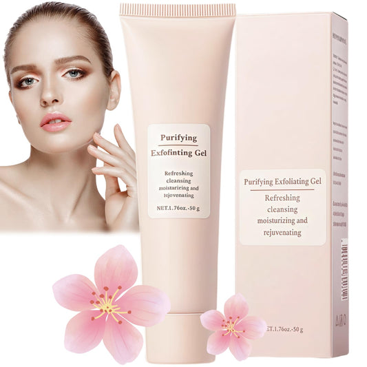 OunTechGlory Purifying Exfoliating Gel - Exfoliating Face Wash - Gentle Cleansing & Moisturizing for Soft, Purified Skin - Facial Scrub Soothe & Purify