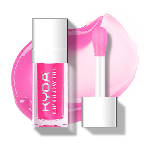 KYDA Hydrating Lip Glow Oil, Moisturizing Transparent Plumping Lip Gloss, Lip Oil Tinted for Lip Care and Dry Lips(#007)