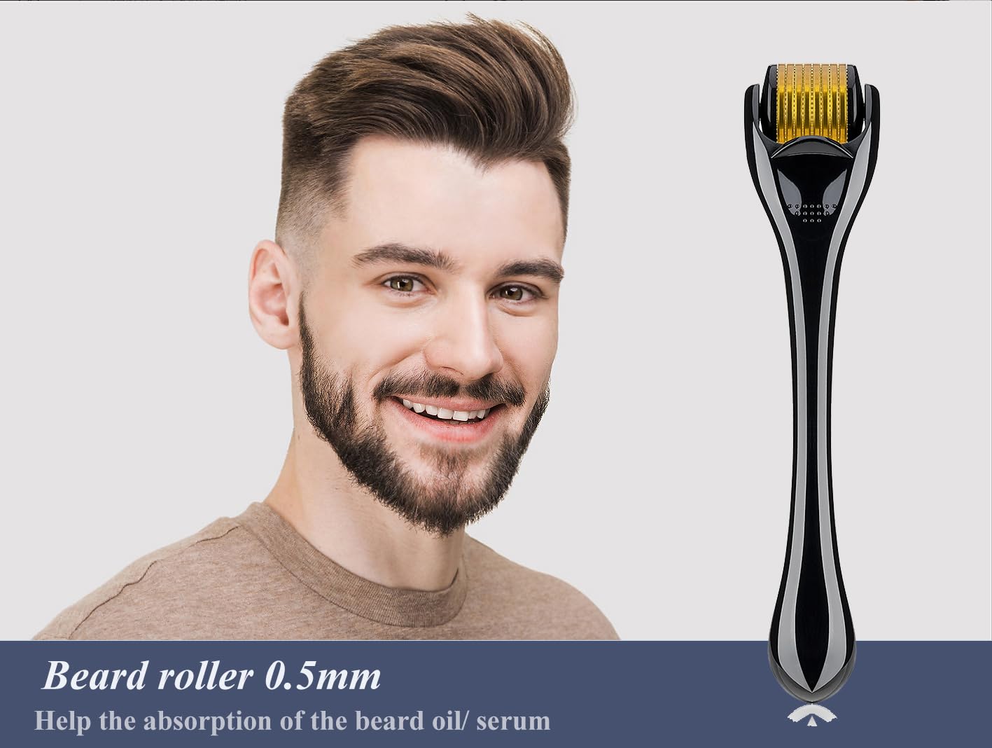 Ebeizi Beard Growth Kit, Beard Growth Oil Activator Serum, Beard Roller for Men, Derma Roller for Men, Beard Grooming Tools for Beard Rapid Growth and Thickening
