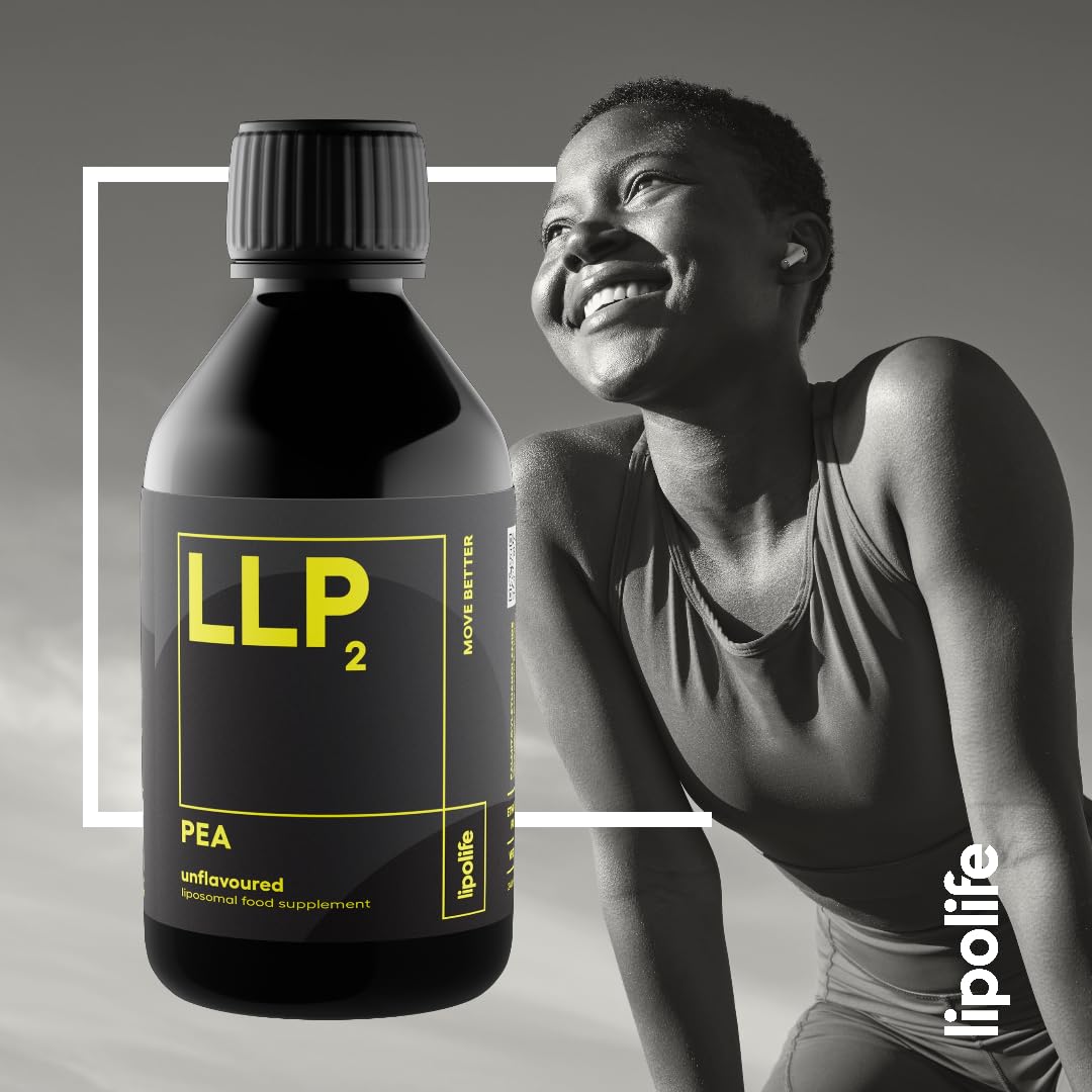 lipolife LLP2 - liposomal Pea Palmitoylethanolamide Levagen+ | High Strength | Enhanced Bioavailability | 48 Days Supply | Cognitive Health, Muscle Recovery | Helps Reduce Joint Pain and Inflammation