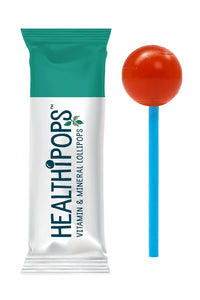 Healthipops Vitamin & Mineral Lollipops Vitamin D3 Suitable for Ages 4+ with Zinc, Orange Flavour 14 Lollipops
