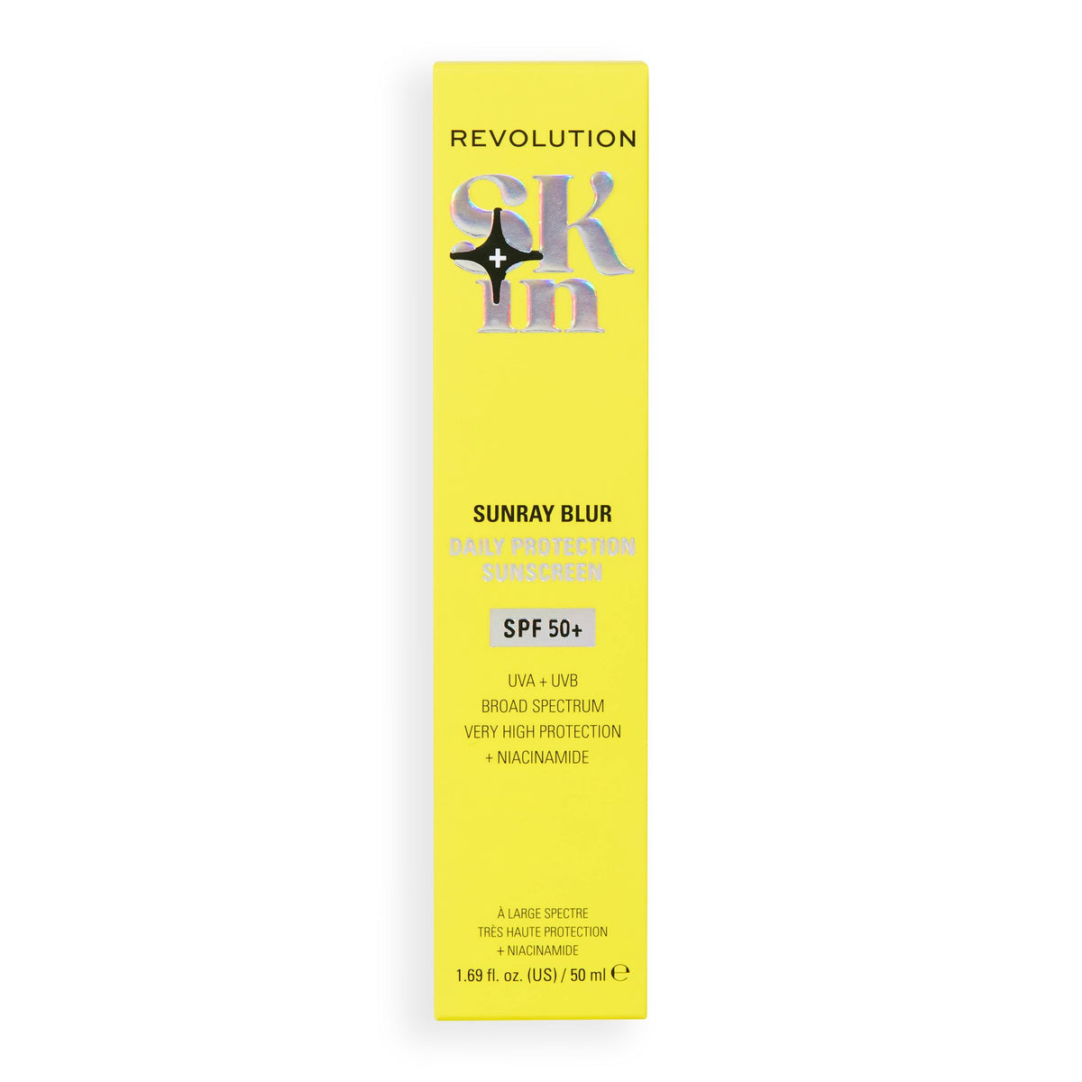 Revolution Skincare London Revolution Skin, Sunray Blur Daily Protection Sunscreen SPF 50+, Lightweight, Non-Greasy Formula With Niacinamide, Face Sun Cream, Vegan & Cruelty-Free, 50ml