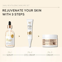 TBeautfave Skin Care for Teenage Girls, 3PCS Snail Skin Care Sets & Kits, Gold Pamper Sets for Women Gifts, Includes - Face Serum, Eye Cream, Face Cream