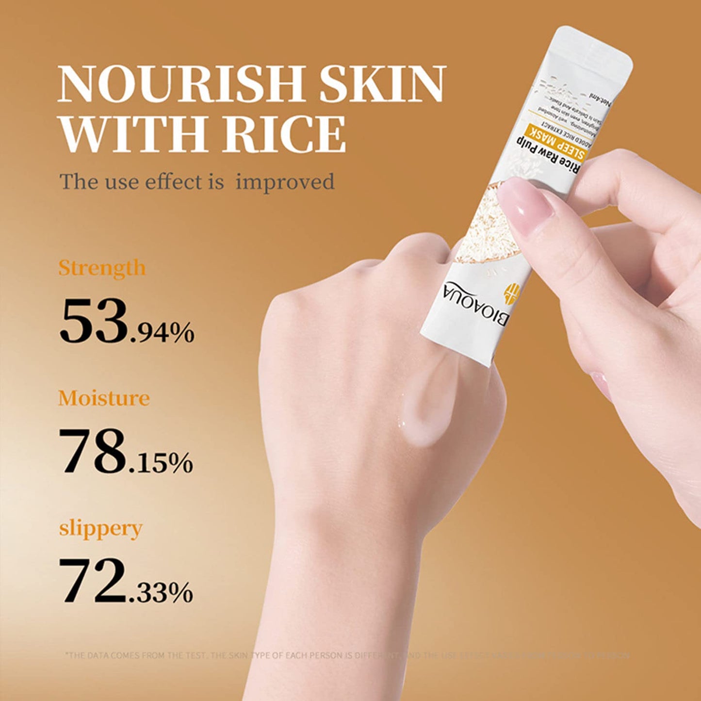 20pcs Rice Raw Pulp Sleep Mask Hydrating Moisturising Soothing Glowing Skin Portable Wash-Free Sleeping Mask Rice Mask for More Youthful and Radiant Skin