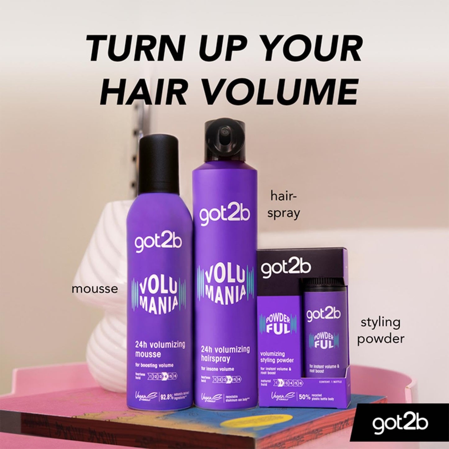 6 x Schwarzkopf Got2b Powder'ful Volumizing Styling Powder 10g