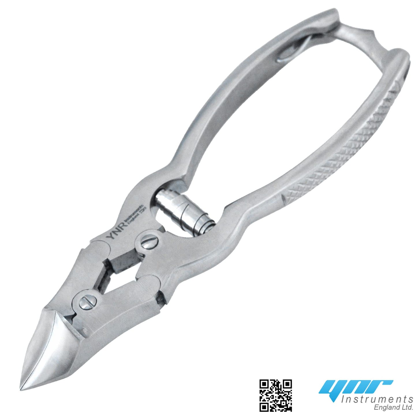 YNR Toenail Clippers by YNR Instruments England Podiatry Tool German Forged 6 inch Cantilever Nail Nippers to Cut Thick Toe Nails - Hospital Grade - 15cm - Barrel Spring