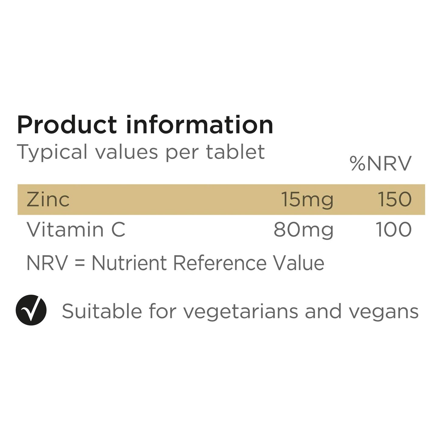 Healthspan Elite Zinc & Vitamin C (6 months’ supply) | 15mg Zinc & 80mg Vitamin C to support your immune health | All Blacks Official Partner | Easy swallow tablets | Informed Sport Accredited | Vegan
