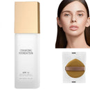 Siyinzu 30ML Colour Changing Foundation,Colour Changing Mature Skin Foundation,Long Lasting Waterproof Moisturising F-oundation,Concealer Spf 15,Covers Naturally Lotion Makeup Base with Powder Puff
