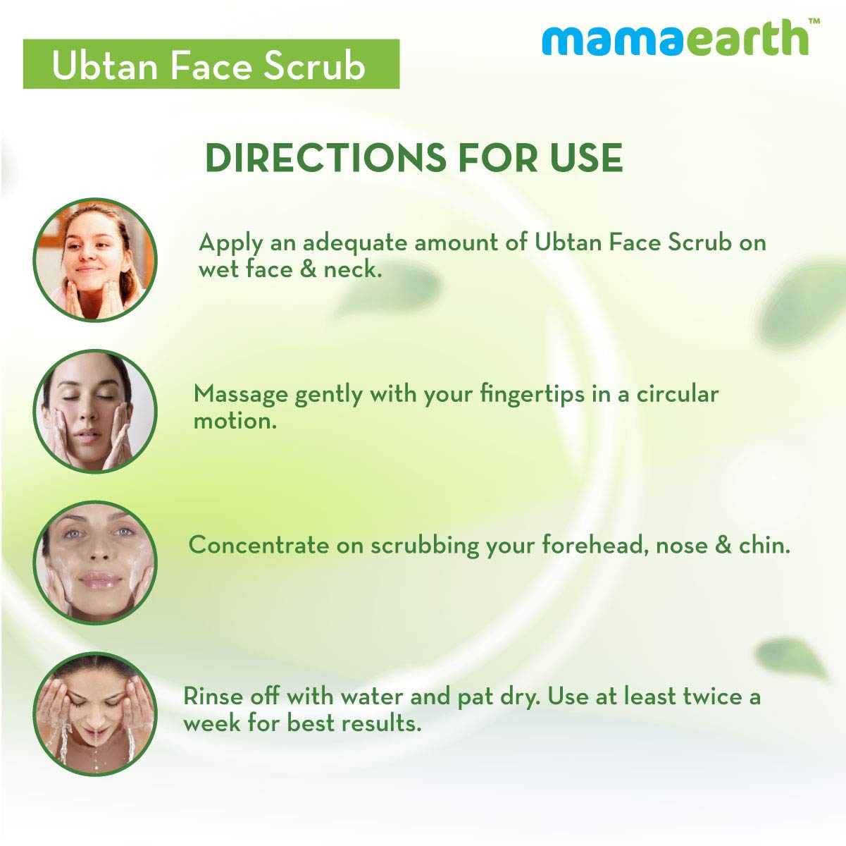 Mamaearth Ubtan Scrub For Face with Turmeric & Walnut for Tan Removal - 100g