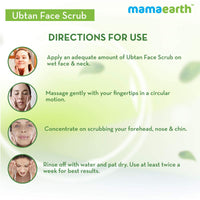 Mamaearth Ubtan Scrub For Face with Turmeric & Walnut for Tan Removal - 100g