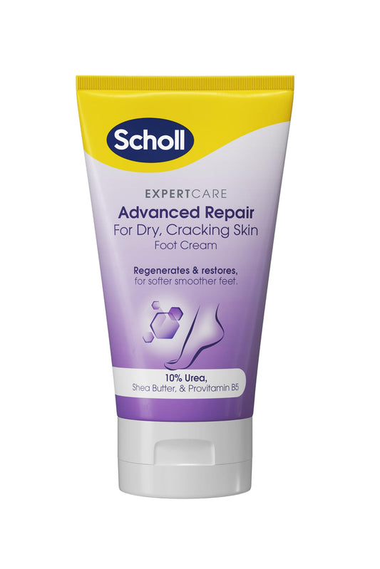 Scholl ExpertCare Advance Repair Foot Cream 150ml, Intensive Moisturiser for Cracked Heels and Dry Cracking Skin with Uvit, Urea, and Pro-Vitamin B5 Complex for Softer Smoother Feet