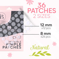BLOOMORA Invisible Pimple Patches (36 Count), Spot Patches for Acne Treatment, Pimple Patch for Face Care & Body, Hydrocolloid Patches for Blemishes, Acne Patch Spot Remover (S/L)